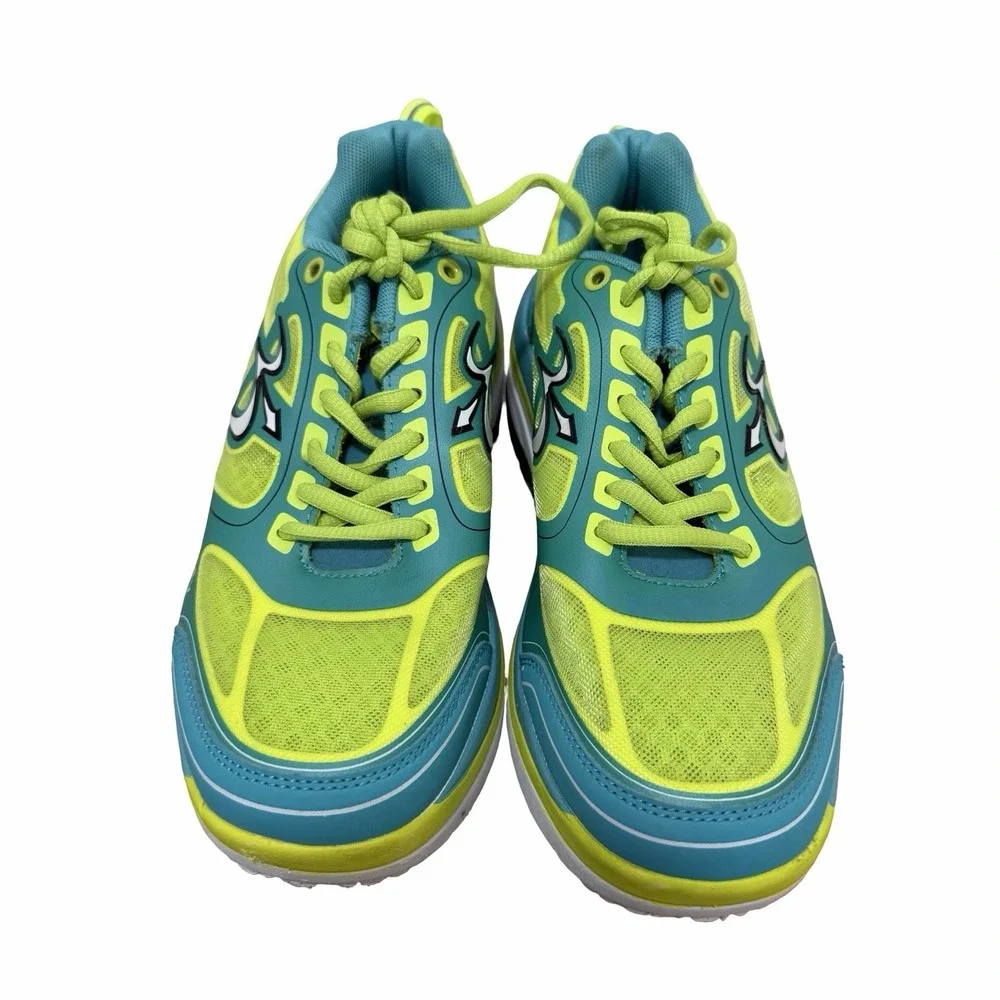 Gdefy Gravity Defyer Stabilization Running Lace Up‎ Shoes Women US 8 Blue Yellow